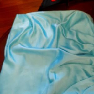 Strapless turquoise dress